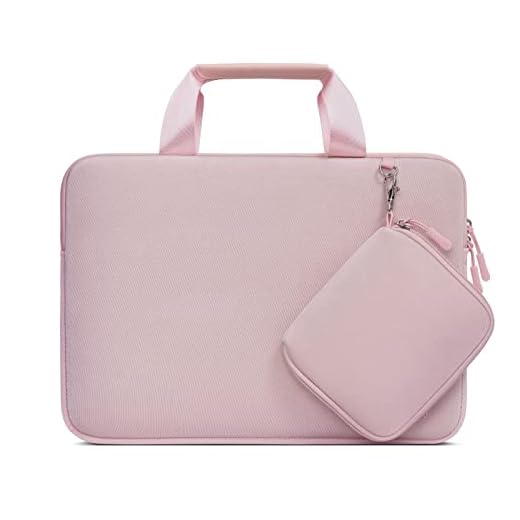 MOSISO Laptop Case 13.3 inch, 13-13.3 inch Laptop Sleeve Bag Compatible with MacBook Air/Pro 13 / Pro 14, HP Dell ASUS, Neoprene Carrying Computer Bag with Handle&Detachable Small Case, Pink