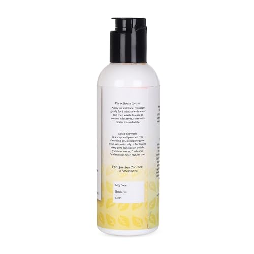 Image of Gold Facial Face Wash for Brightening Skin Care | Gentle Cleanser for Dull, Uneven Skin Tone | Helps Remove Dirt, Improve Texture & Fresh Glow | Cleanser for Smooth Feel, Radiant Look