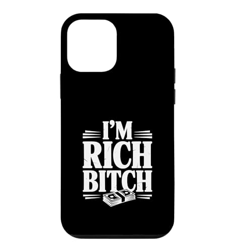 �T���ȑԓx���D�Ƃ̂��߂�I'm Rich Bitch�X�e�[�g�����g �X�}�z�P�[�X iPhone 12 mini �p