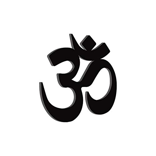 Image of eCraftIndia inchOm Black Engineered Wood Cutout Wall Art Decor - Perfect Wall Hanging for Yoga Or Meditation Room - Modern Wall Decoration Item - Gift for Housewarming, Birthday, Anniversary, Diwali