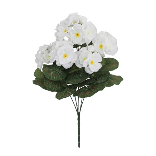 Decoración De Flores Artificiales, Flores De Geraniu Artificiales, Geranio Falso De UV Realista, Centros De Mesa Multiusos para Dormitorios, Comedores, Bodas, Fiestas, Salas De Estar