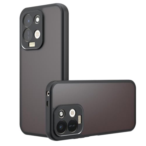 Image of Matte PC+TPU Back Cover Case for Redmi 17 5G, Air Bag Protection, Anti-Fingerprint, Micro Arc Edge, Skin-Friendly Feel, Camera Protection, Black
