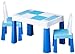 Produktbild LAPSI® Tisch-Set mit Spieltisch mit Zwei Stühlen, Kompatibles, Multi Aktivitätstisch Set für Kinder, Baustein Tisch Basteltisch für Kinder, Babymodernes Design für Kinder, Blau