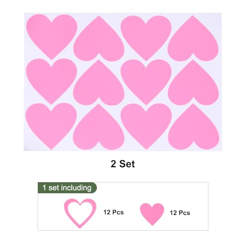 Stickers adhesivos corazones luminosos para decoración miniatura 3