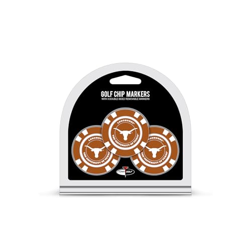 Marqueurs de balle de golf Texas Longhorns le lot de 3 idéal à offrir aux passionnés