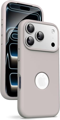 Image of Elzzi Microfiber Cover Compatible for iPhone 17 Pro Max Case Silicone Cases Protective Anti Fingerprint Non Slippery Shockproof Back Covers (Dark Navy)