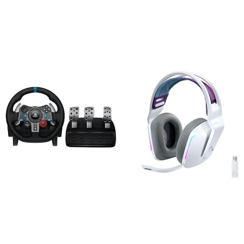 Image of Logitech G 29 Desktop Driving Force Racing Wheel and Floor Pedals, Real Force Feedback, Stainless Steel Paddl
