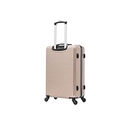 Celims grande valise de voyage rigide a 4 roulettes legere taille soute 23kg 75cm serrure integre abs valise grande taille avec 4 roues 75cm champagne