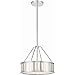 Crystorama Kendal 15 1/2" Wide Polished Nickel Drum Pendant Light