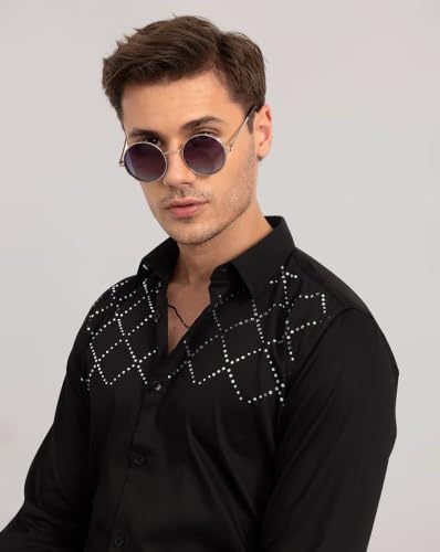 Image of Noble Monk Men's Full Sleeve Shirt | Casual Shirt for Men | Stylish Cotton Blend | Comfortable Everyday Wear | Button Down Clothing | Travel & Outdoor Apparel