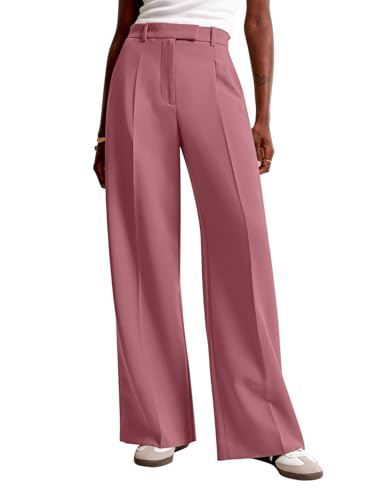 Image of NIMIN Women Wide Leg Pants High Waisted Business Casual Work Trousers Dressy Pants with Pockets
