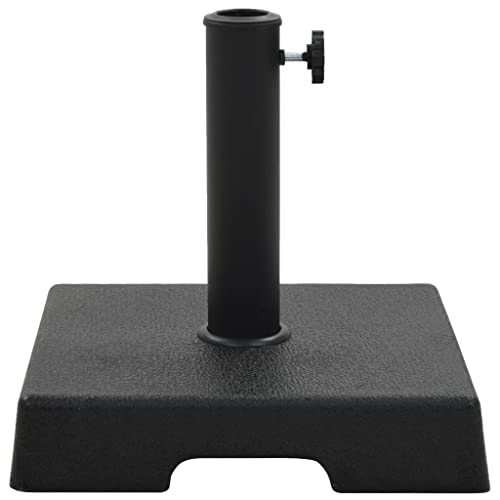 GOLINPEILO Parasol Base Square Polyresin 17.6 lb Black