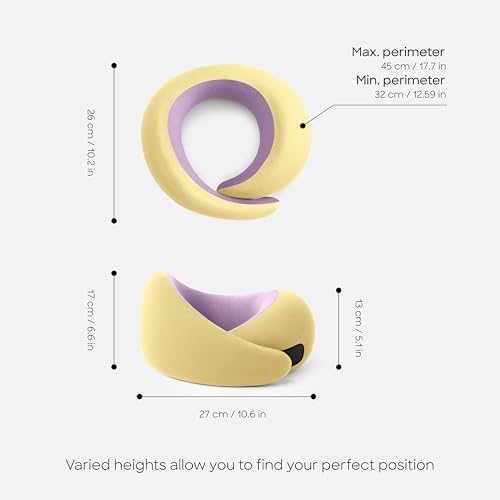 Image of Ostrichpillow Go Neck Pillow, Travel Pillows for Airplanes, Premium Memory Foam Travel Pillow, 360º Ergonomic Design, Asymmetrical Sides, Travel Bag Included, Washable Modal Cover