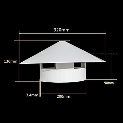 Capot de cheminée 200 mm pour protéger le toit en hiver