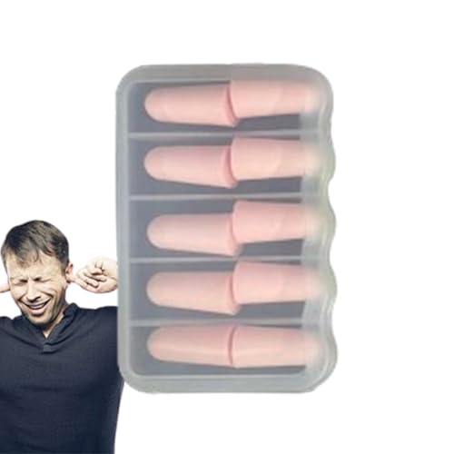 リダースイヤープラグ - 聴覚保護のための再利用可能な穏やかなフォームプラグ|睡眠のいびきのための5ペアのスポンジの、睡眠のための再利用可能なシリコンの、職場環境、毎日の快適使用