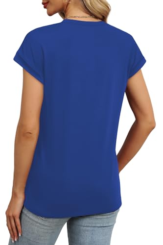 Image of Alaroo Womens Summer Tops Short Sleeve Shirts Crew Neck Cute Trendy Tunic Blouses (S-3XL)