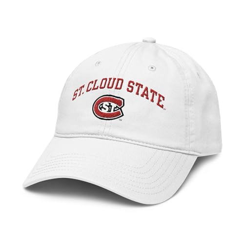St. Cloud State Huskies Arch Over White Officially Licensed Adjustable Baseball Hat