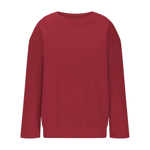 DDAPJ pyju Girls Fleece Sweatshirt Kids Crewneck Pullover Sweater Solid Color Oversized Sweatshirts Fall Winter Clothes3