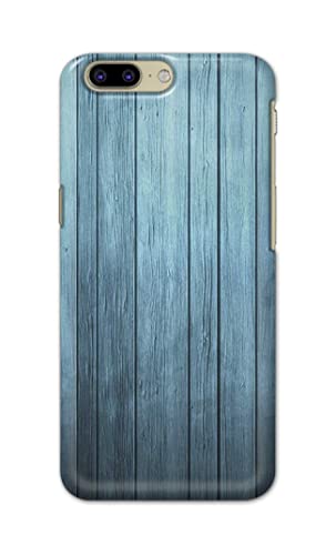 Image of Printed Hard Back Cover Case for OnePlus 5 Back Cover (Wooden Blue) -1302
