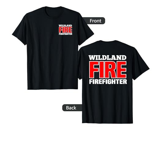 Wildland Fire Rescue Department Firefighters Firemen Uniform T-Shirt Small