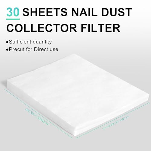 Papel filtro para colector de polvo de uñas L'UGX 30 hojas miniatura 2