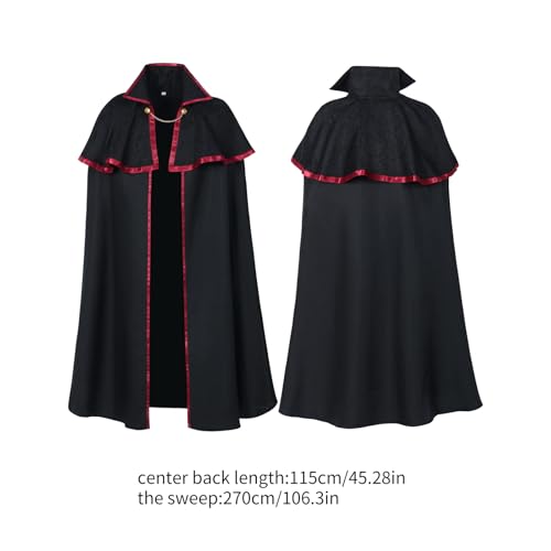 Costume de sorcière médiévale fluide qui ne glisse pas grâce à sa chaîne intégrée - 3