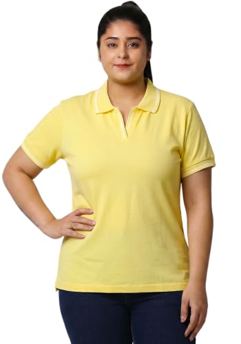 Image of Wear Your Opinion Women's Plus Size Tipped Collar Neck Polo Tshirt