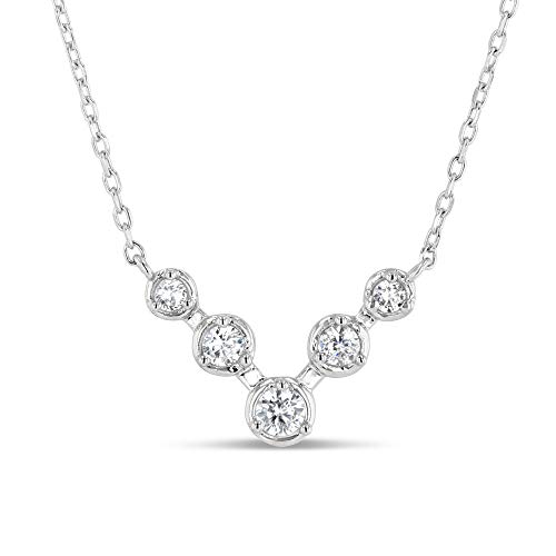 50th Birthday Gifts For Women Sterling Silver 5 Stones For 5 Decades Necklace with Fabulous Keepsake Card3