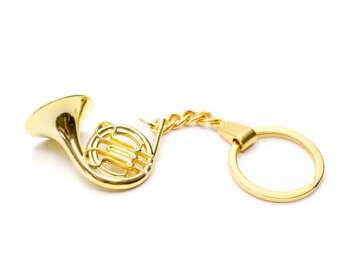 Cuerno musical de joyería para personalizar tus llaves con este colgante Miniblings dorado