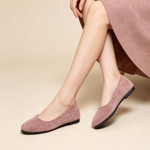 Image of Dear Time Women's Flats Comfortable Slip On Ballet Flats Soft Solid Casual Shoes