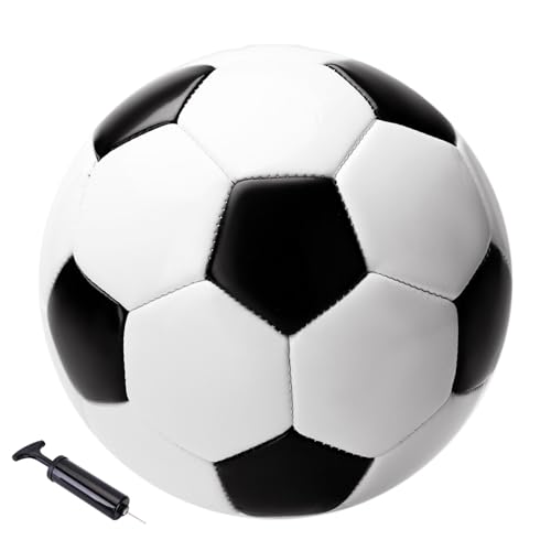 Richball Toddlers Soccer Ball Size 2, Soccer Ball for Toddler, Outdoor Ativities Toy for Kids, Stocking Stuffers Birthday/Easter Gifts Classic White Black