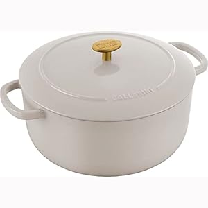 BALLARINI Bellamonte Cast Iron 6-qt Round Dutch Oven – Crema White
