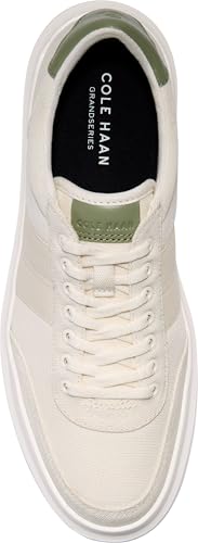 Cole Haan Men's Grandpro Rally Canvas Court 2, Ivory/Oil Green/Ancient Scroll, 11-M US