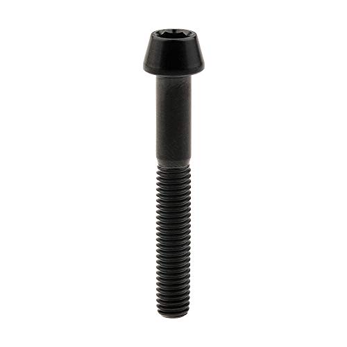 Image of Titanium Ti Bolt M5x9 16 18 20 25 30 35 40 45 50 55 60mm Tapered Head Screws Pack of 4 (M5x35mm, Black)