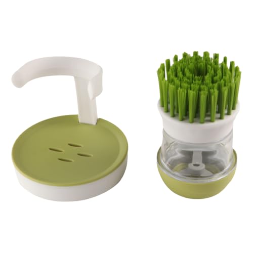 Image of Dish Brush with Soap Dispenser,Soap Dispenser Dish Brush,Automatic Cleaning Brushes,Wash Pot Dish Brush,Mini Soap Dish Scrubber for Kitchen