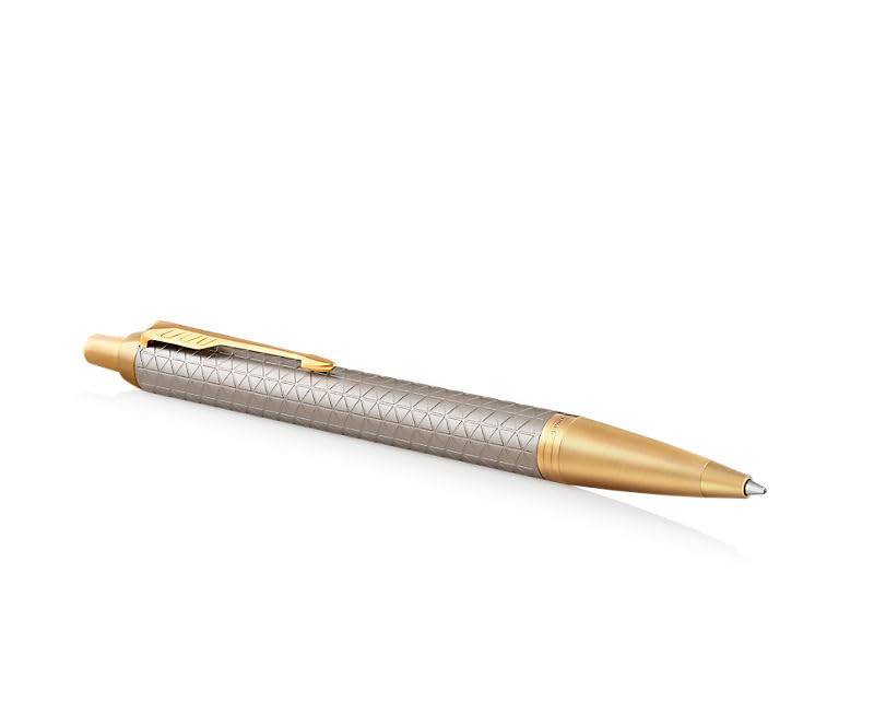 Parker IM Premium Set Penna Roller E Penna A Sfera Con Incisione Laser Personalizzata - Warm Silver - 2