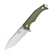 KUBEY Fixed Blade Knife with Kydex Sheath, 4.1" Carbon Steel and G10 Handle with Lanyard, for Outdoor Survival and Self Defense - KU184 (Olive)