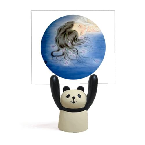 Style chinois aquarelle support panda et orchidée cadeau fille