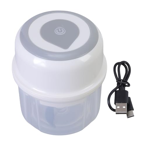 Triturador eléctrico de ajos recargable por USB, 250 ml, fácil de operar, pequeño procesador de alimentos, práctico utensilio de cocina, procesador de alimentos portátil
