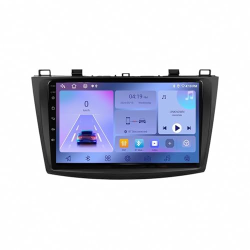 Navegador GPS Mazda 3 BK que soluciona la falta de mapas actualizados con pantalla de 4 núcleos