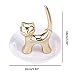 KKPLZZ Cat Trinket Dish, Ceramic Ring HolderJewellery Tray, Cat Ring Holder Jewelry Dish, Trinket Holder Fashion Rings Earrings Storage Tray, Gift for Women