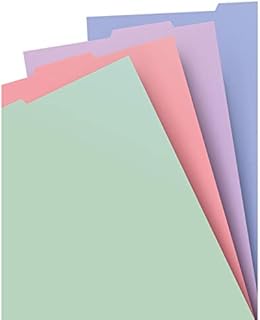 Filofax Classic Filofax Pastels A4 Blank Index 4 tabs Notebook Refill Assorted, Multicolor (142000)