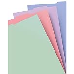 A4 Classic Pastels Blank Index 4 tabs Notebook Assorted