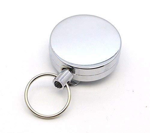 Schmalz 100 Pezzo Metallo Porta-Sci con Metallschnur Vinyl-Kunststofflasche FRP Completamente in Metallo Jacobs Portabadge Porta Skipass Schluesseljojo Yoyo
