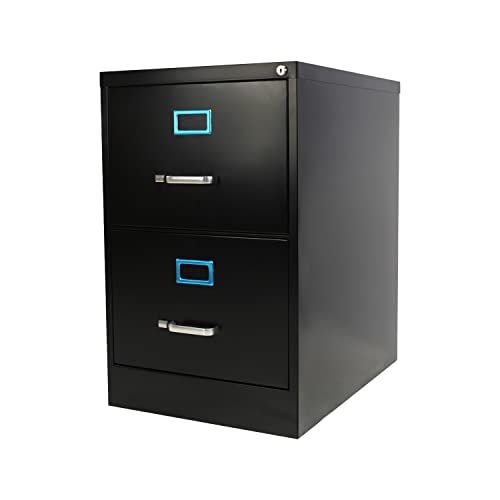 MUNDO IN MUEBLES Archivero Metálico 14113 | Tamaño Oficio | 2 Gavetas | Pedestal Vertical Resistente y Elegante para Oficina | Ideal para Organización y...