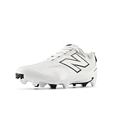 New Balance Men's BurnX5 Lacrosse Shoe, White/Black/Grey, 7 M