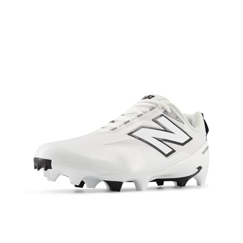 New Balance New Balance Men's BurnX5 Lacrosse Shoe, White/Black/Grey, 6 M