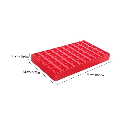 Caja organizadora de monedas color rojo de plástico miniatura 2