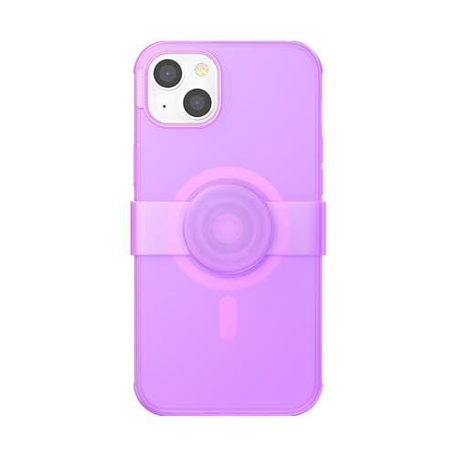 Image of PopSockets iPhone 14 Plus Phone Case with MagSafe, Wireless Charging Compatible, Pink - iPhone 14 Plus MS Pink Translucent