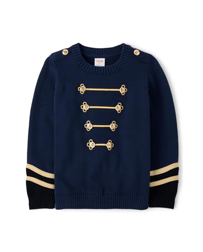 Image of Gymboree Boys' and Toddler Long Sleeve Embroidered Crew Neck Pullover Sweater